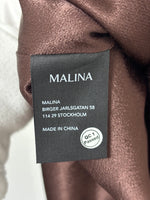 Load image into Gallery viewer, By Malina Flora Recycled Polyester and Viscose Tiered Maxi Dress in Chocolate Brown
