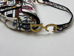 Load image into Gallery viewer, Dior Saddle Bag Multicolor Millefiori Embroidery Canvas Antique Gold Hardware
