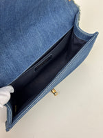 Load image into Gallery viewer, Chanel Medium Boy Bag Denim Patchwork Blue
