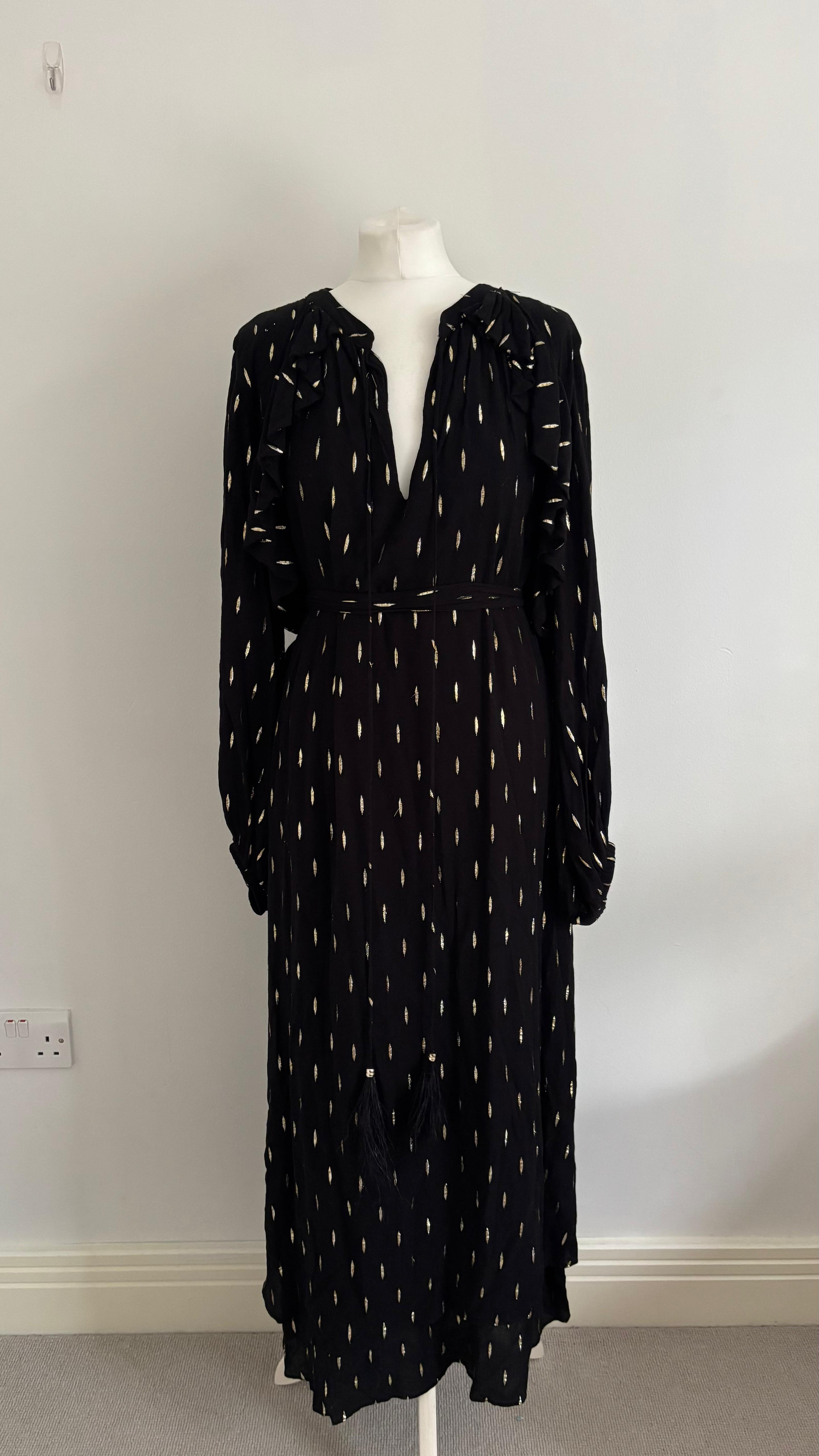 TIG black maxi dress - S