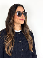Load image into Gallery viewer, Bvlgari Serpenti Striped Cat-Eye Metal Sunglasses in Pale Gold and Black
