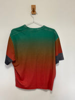 Load image into Gallery viewer, Chloé Ombré Sunset Graphic Print Cotton T-Shirt Green Red - M
