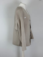 Load image into Gallery viewer, Pangaia Sand Recycled Cashmere Oversized Cardigan - L
