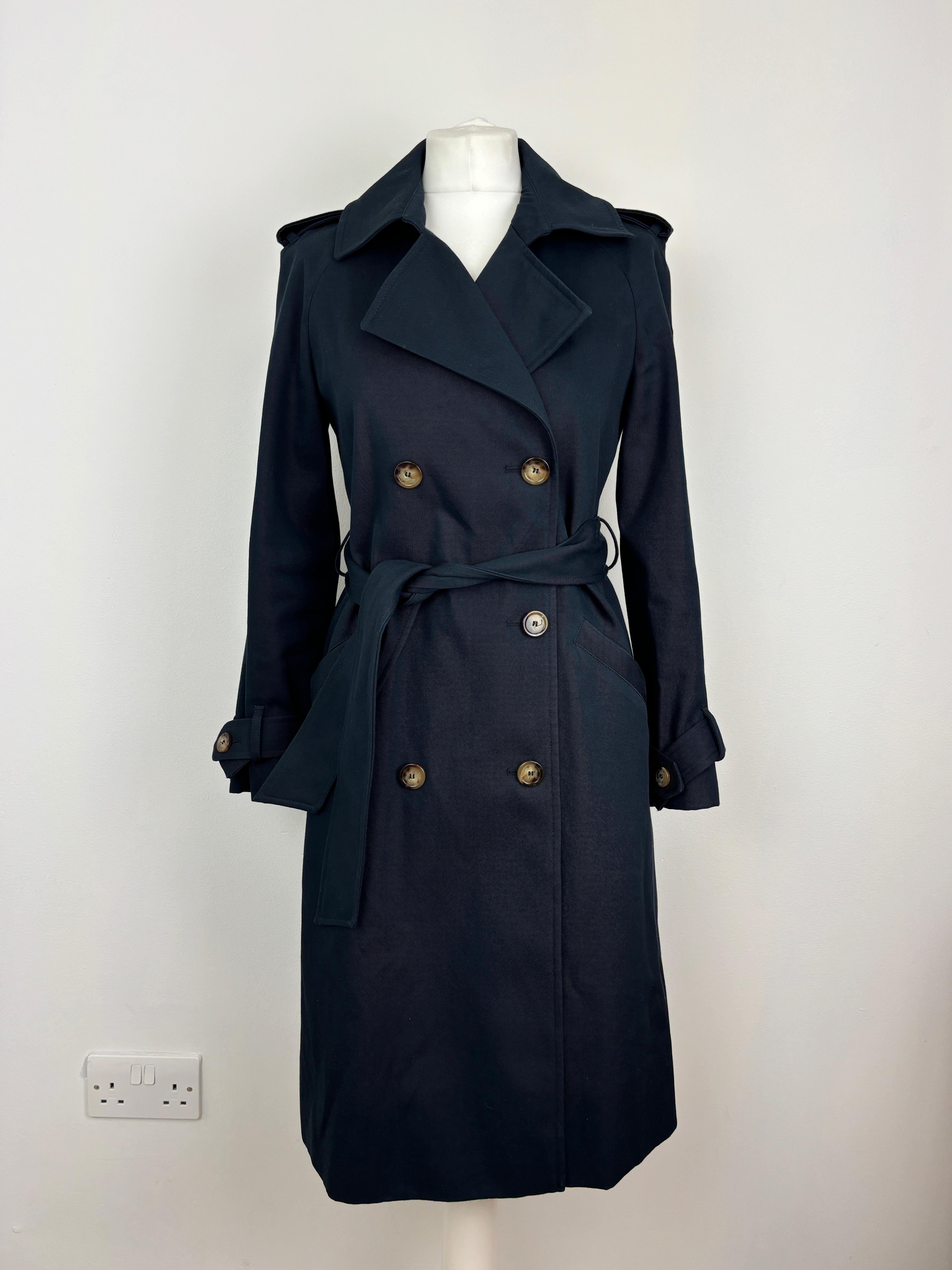 Sézane navy trench coat - 6 UK