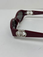 Load image into Gallery viewer, Gucci Oval Interlocking G Sunglasses Burgundy Acetate
