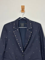 Load image into Gallery viewer, Pinko navy studded blazer - 8 UK
