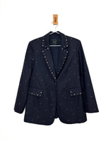 Load image into Gallery viewer, Pinko navy studded blazer - 8 UK
