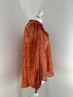 Load image into Gallery viewer, French Connection orange blouse - 8 UK
