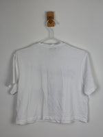 Load image into Gallery viewer, Fiorucci Marlin Pin-Up Graphic Crop T-Shirt White Cotton - S
