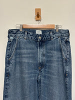 Load image into Gallery viewer, Citizens of Humanity Beverly high-rise wide leg mini blue jeans - 14 UK
