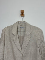 Load image into Gallery viewer, Reformation oatmeal Linen Blazer - L
