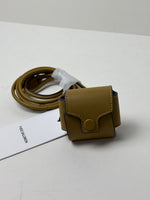 Load image into Gallery viewer, Yves Salomon Leather AirPods Case Olive Green with Lanyard
