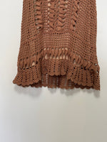 Load image into Gallery viewer, Melissa Odabash Crochet Knit V-Neck Mini Dress Tan Brown – Size L
