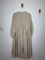 Load image into Gallery viewer, Dorothee Schumacher Soft Structure Cotton-Elastane Midi Dress in Sand
