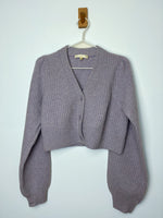 Load image into Gallery viewer, LoveShackFancy "Giana" Lavender Cropped Cardigan - M
