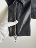 Load image into Gallery viewer, The Kooples Lambskin Leather Biker Jacket in Black - M
