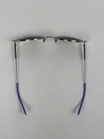 Load image into Gallery viewer, Fendi Eyeshine Round Metal Sunglasses with Blue Cat-Eye Frame Detail
