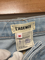 Load image into Gallery viewer, L'AGENCE Tally high-rise cropped wide leg light blue jeans - 12 UK
