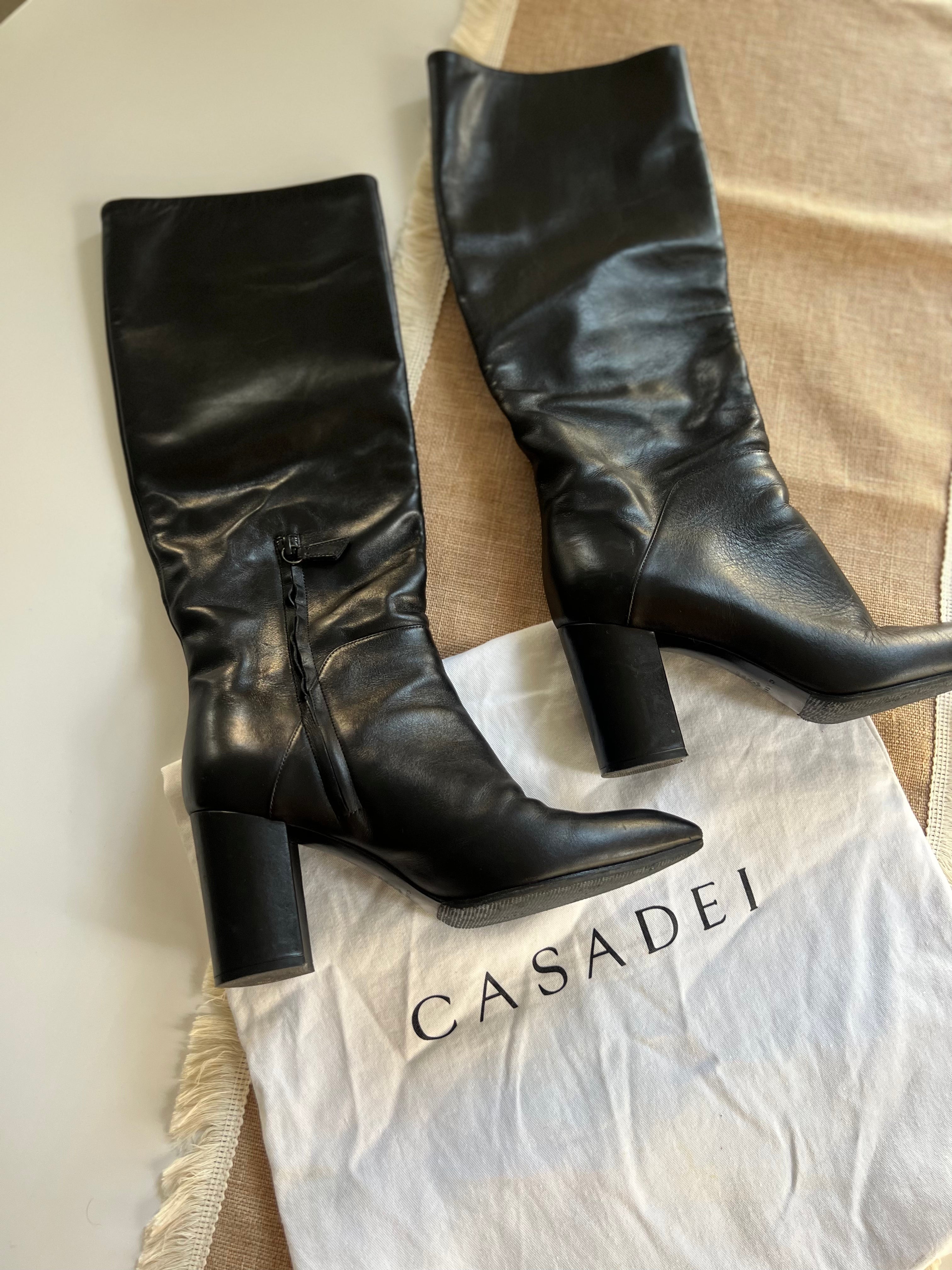 Casadei black boots - 4 UK