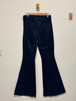 Load image into Gallery viewer, L’AGENCE Selma high-rise navy blue velvet flare trousers - 10 UK
