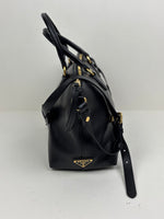 Load image into Gallery viewer, Prada Glacé Calf Leather Borsa A Mano Nero Black Satchel Bag
