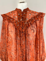 Load image into Gallery viewer, French Connection orange blouse - 8 UK
