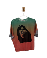 Load image into Gallery viewer, Chloé Ombré Sunset Graphic Print Cotton T-Shirt Green Red - M
