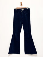 Load image into Gallery viewer, L’AGENCE Selma high-rise navy blue velvet flare trousers - 10 UK
