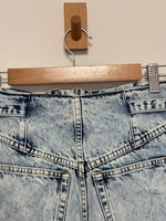 Load image into Gallery viewer, IRO Paris Powelly High-Rise Acid Wash Denim Shorts in Blue Cotton - 10 UK
