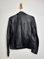 Load image into Gallery viewer, The Kooples Lambskin Leather Biker Jacket in Black - M
