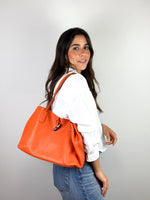 Load image into Gallery viewer, Longchamp Roseau Essential Tote Grained Leather Orange
