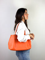Load image into Gallery viewer, Longchamp Roseau Essential Tote Grained Leather Orange
