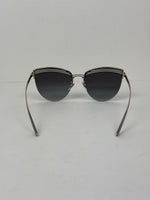 Load image into Gallery viewer, Bvlgari Serpenti Striped Cat-Eye Metal Sunglasses in Pale Gold and Black
