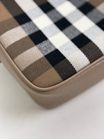 Load image into Gallery viewer, Burberry Check Camera Bag in Chestnut Beige Leather and Canvas
