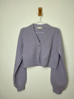 Load image into Gallery viewer, LoveShackFancy "Giana" Lavender Cropped Cardigan - M
