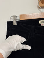 Load image into Gallery viewer, L’AGENCE Margot high-rise black velvet straight-leg trousers - 10 UK
