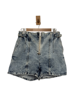 Load image into Gallery viewer, IRO Paris Powelly High-Rise Acid Wash Denim Shorts in Blue Cotton - 10 UK
