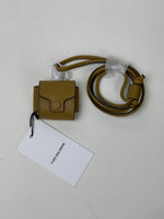 Load image into Gallery viewer, Yves Salomon Leather AirPods Case Olive Green with Lanyard
