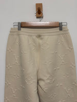Load image into Gallery viewer, Louis Vuitton monogram embossed cream jogging trousers - S
