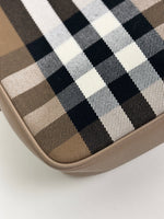 Load image into Gallery viewer, Burberry Check Camera Bag in Chestnut Beige Leather and Canvas

