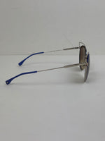 Load image into Gallery viewer, Fendi Eyeshine Round Metal Sunglasses with Blue Cat-Eye Frame Detail
