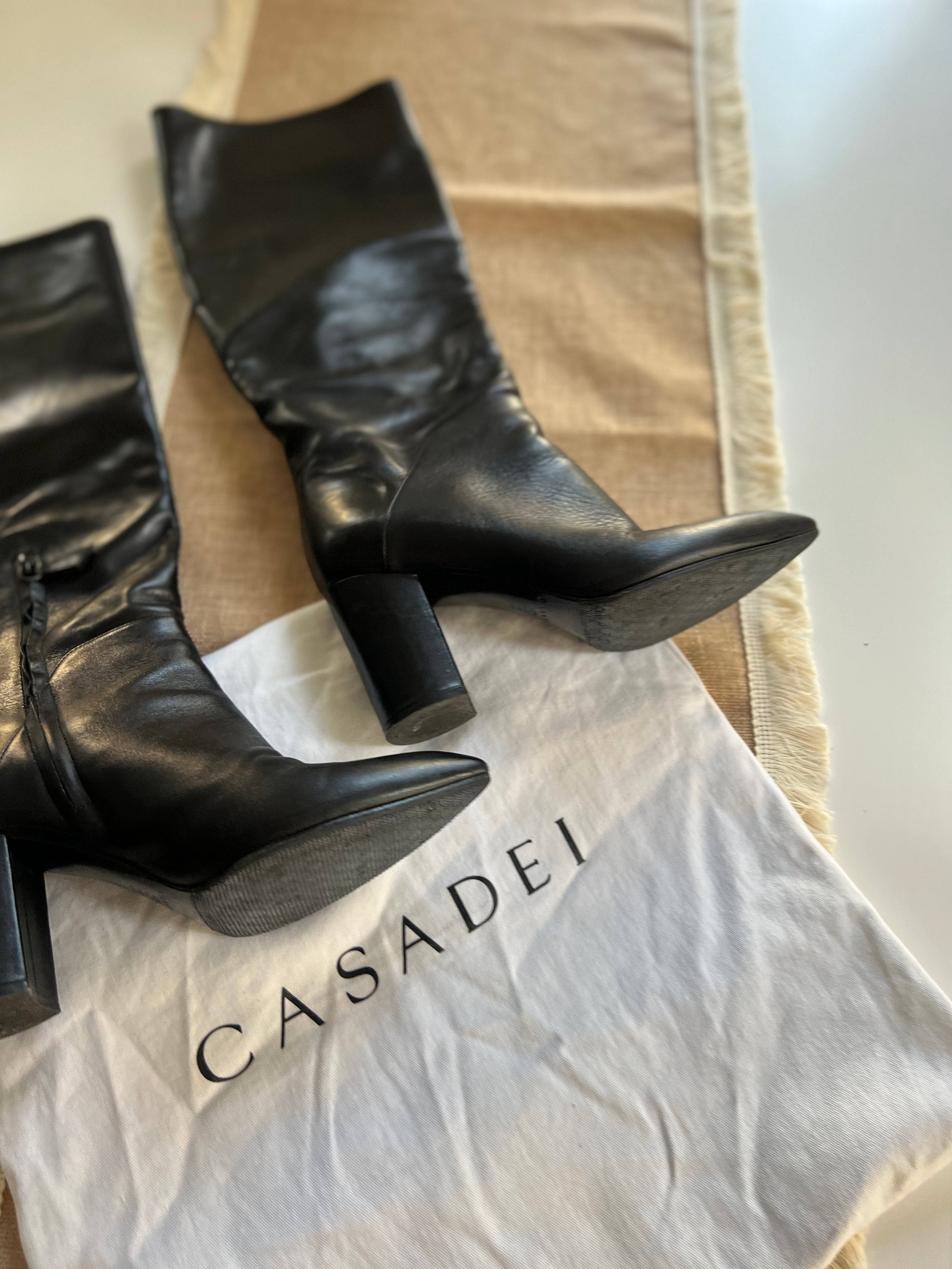 Casadei black boots - 4 UK