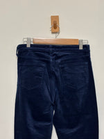 Load image into Gallery viewer, L’AGENCE Selma high-rise navy blue velvet flare trousers - 10 UK
