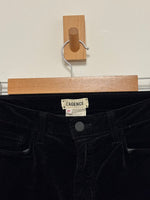 Load image into Gallery viewer, L’AGENCE Margot high-rise black velvet straight-leg trousers - 10 UK
