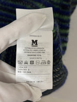 Load image into Gallery viewer, Missoni Mohair-Blend Striped Mock Neck Midi Dress in Navy and Forest Green - S
