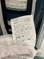 Load image into Gallery viewer, M Missoni Chevron Crochet Knit Long Sleeve Dress in Teal and Black - S
