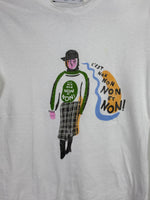 Load image into Gallery viewer, Christian Dior "C'est Non" Illustration Graphic T-Shirt Cotton Linen White - S
