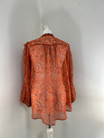 Load image into Gallery viewer, French Connection orange blouse - 8 UK
