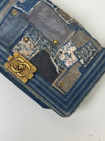 Load image into Gallery viewer, Chanel Medium Boy Bag Denim Patchwork Blue
