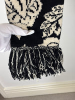 Load image into Gallery viewer, Jigsaw Black &amp; White Graphic Leaf Intarsia Long Cardigan - S/M
